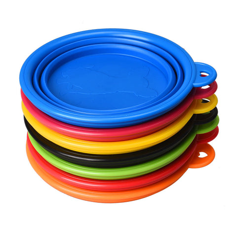 Silicone Collapsible Feeding Water Dish bowl