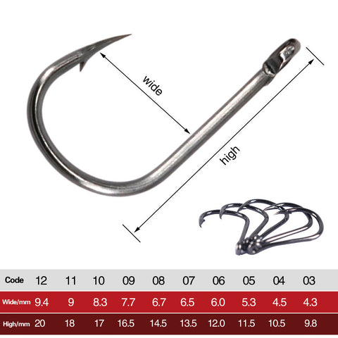 100Pcs fishing hooks(GF) #3-#12 High carbon steel High quality barbed