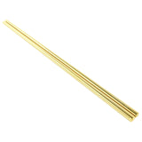 1 Pair Titanium Plating Gold Chinese Chopsticks Reusable 304 Stainless Steel