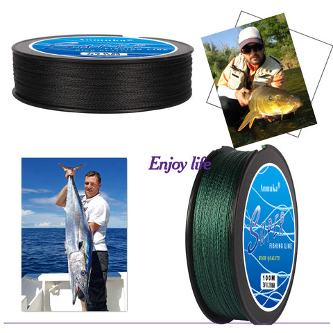 Anmuka 4 Stands 100m 10-80LB FIshing Lines Super Strong Japanese Multifilament 100% PE Braided Fishing Line