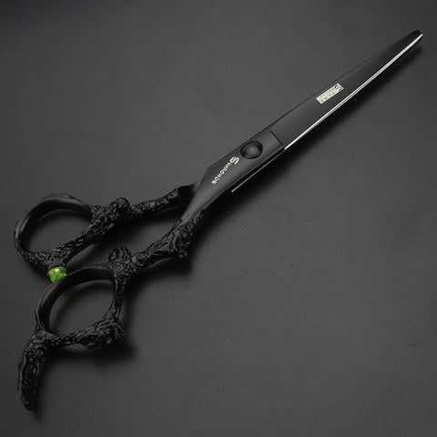 6-inch salon special hairdressing scissors black barber scissors set