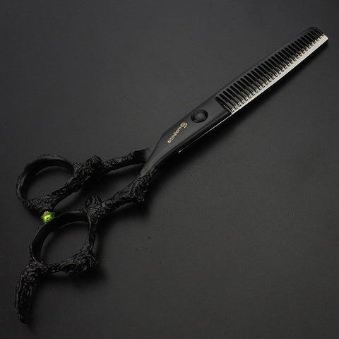 6-inch salon special hairdressing scissors black barber scissors set