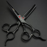 6-inch salon special hairdressing scissors black barber scissors set