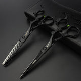 6-inch salon special hairdressing scissors black barber scissors set