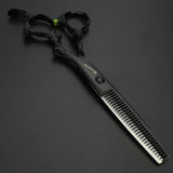 6-inch salon special hairdressing scissors black barber scissors set