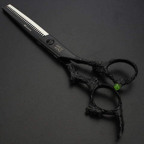 6-inch salon special hairdressing scissors black barber scissors set