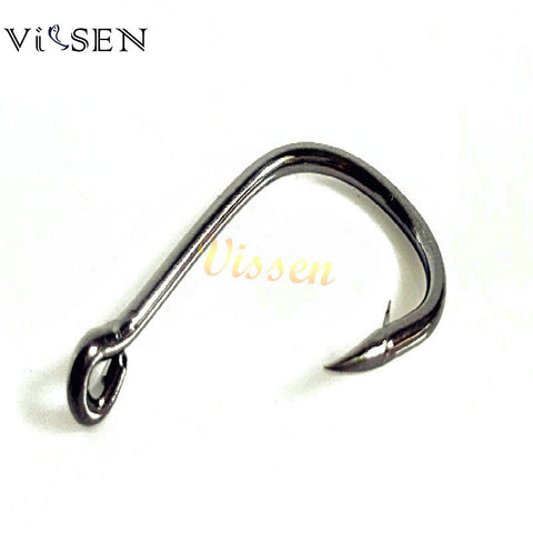 100Pcs/box Size #2-15 High Carbon Steel Circle Owner Fishing Hooks