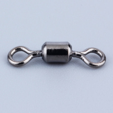 100pcs Black Silver 10.5mm Swivels