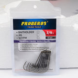 20pcs Proberos Brand Fishing Hook 6#-6/0# Fish Hook BAITHOLDER Black Color