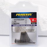20pcs Proberos Brand Fishing Hook 6#-6/0# Fish Hook BAITHOLDER Black Color