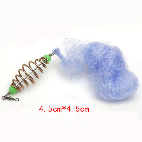 10-Size 4Pcs Spring Connector Folding Fishing Nets With Luminous Beads for bait catching