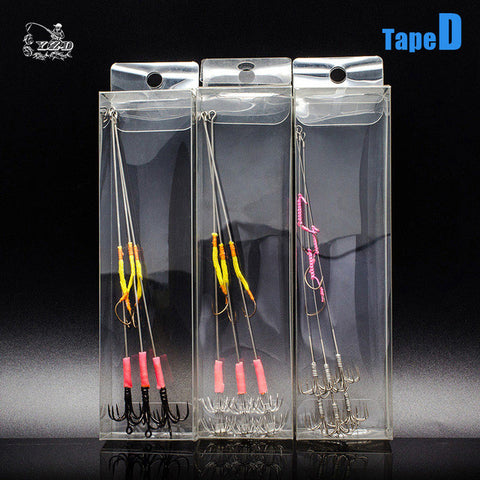 8PCS Squid Jig Hook Luminous 15cm 2.0 Umbrella Stainless Steel Fishing Cuttlefish Shrimp Squid Octopus Inkfish Calamary Bait