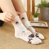 Animal Dogs Footprints Striped Cartoon Socks