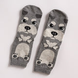 Animal Dogs Footprints Striped Cartoon Socks