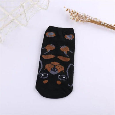 Animal Dogs Footprints Striped Cartoon Socks