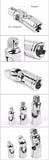 1PCS 1/4" 6.3MM Socket Universal joint