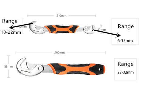 2Pcs/Set Universal Socket Adjustable wrench