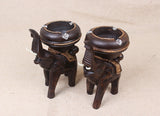 Big sales creative  Art furnishing article Retro Thai style DIY elephant unique wooden Ashtray home decoration Free shipping