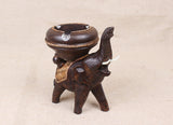 Big sales creative  Art furnishing article Retro Thai style DIY elephant unique wooden Ashtray home decoration Free shipping