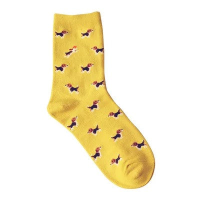 Lovely Daily Animal Weel Socks Watermelon Dachshund Beagle Lion Farm Bull Terrier Elephant Fox Pill Fruit Dog Combo