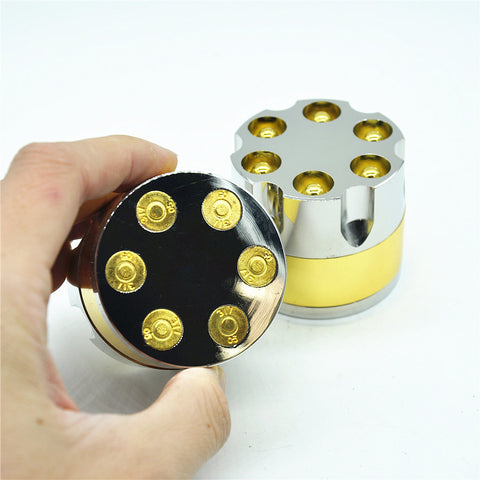 Bullet Shape 3 Part Zinc Alloy Metal Herb Grinder