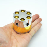 Bullet Shape 3 Part Zinc Alloy Metal Herb Grinder