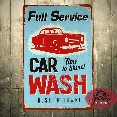 FULL SERVICE CAR WASH USA Metal Poster Bar PubTavern Wall Decor Sign Tin Plaque B-14