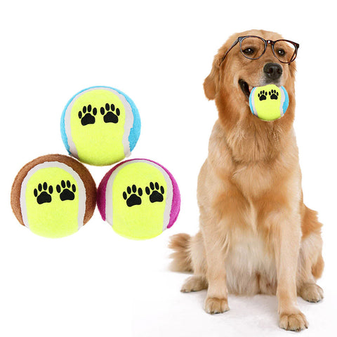 3Pcs Pet Dog Cat Bite Tennis Dog Ball