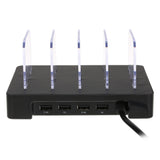 Universal 4 Ports USB Hub Multi Device Charging Station quick Charger Docking 24W