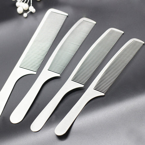 10Pcs Stainless Steel Professional Hair Comb Ultra-thin Anti-Static B Salon Hair Styling Hairdressing Barbers Brush Combs set