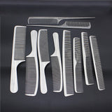 10Pcs Stainless Steel Professional Hair Comb Ultra-thin Anti-Static B Salon Hair Styling Hairdressing Barbers Brush Combs set