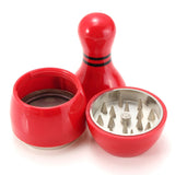 3 Layers Bowling Shaped Plastic Shell Herb Spice Grinder