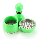 3 Layers Bowling Shaped Plastic Shell Herb Spice Grinder