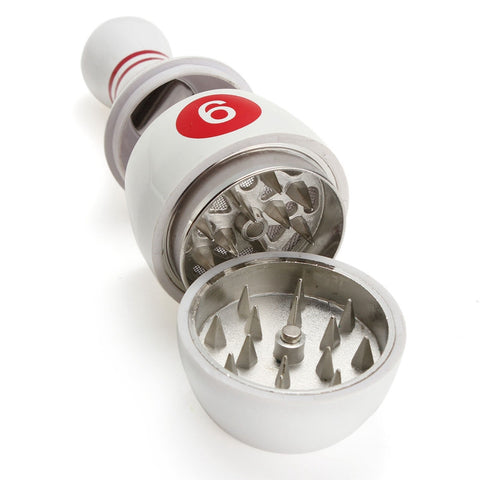 3 Layers Bowling Shaped Plastic Shell Herb Spice Grinder