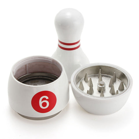 3 Layers Bowling Shaped Plastic Shell Herb Spice Grinder