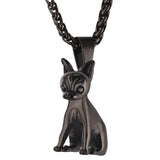 Chihuahuas Dog Pendant Gold/Black Color Animal Stainless Steel