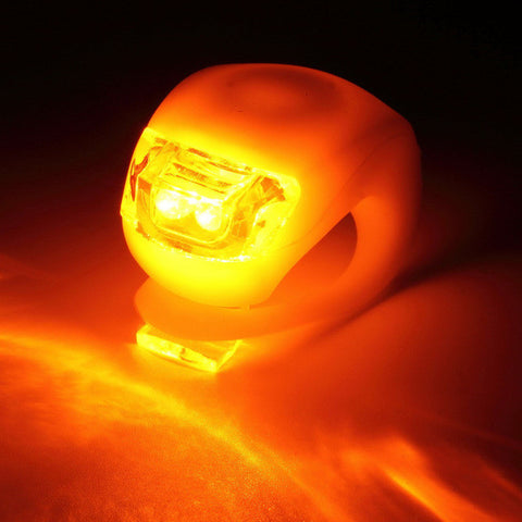 Silicone Bike Bicycle Cycling Head Front Rear Wheel LED Flash Light Lamp Hot Sale