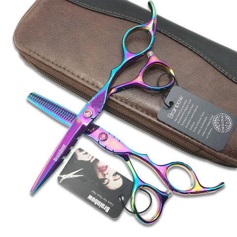 Brainbow 6.0 'Japan Hairdressing Scissors Hair Cutting Thinning Scissors Set Barber Shears