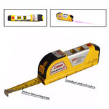 8FT/250cm Laser Level Horizon Vertical Measure Tape Aligner Bubbles Ruler Multifunction Laser Level Leveler Tool ZK217