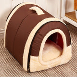 Dog House Nest With Mat Foldable Pet Dog Bed Cat Bed House Small Medium Dogs