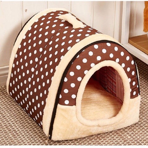 Dog House Nest With Mat Foldable Pet Dog Bed Cat Bed House Small Medium Dogs