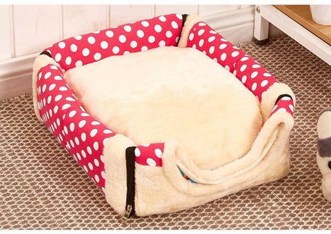 Dog House Nest With Mat Foldable Pet Dog Bed Cat Bed House Small Medium Dogs