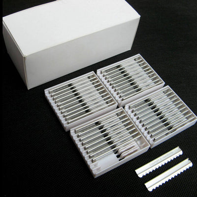 10 PCS Replacement Hairdressing Hair Shaving Cutting Styling Razor Blades Sawtooth Type Salon