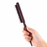 Professional Salon Hair Comb Wood Handle Natural Fake Hair Brush Fluffy Comb