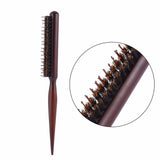 Professional Salon Hair Comb Wood Handle Natural Fake Hair Brush Fluffy Comb