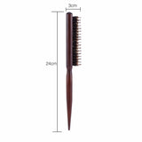 Professional Salon Hair Comb Wood Handle Natural Fake Hair Brush Fluffy Comb