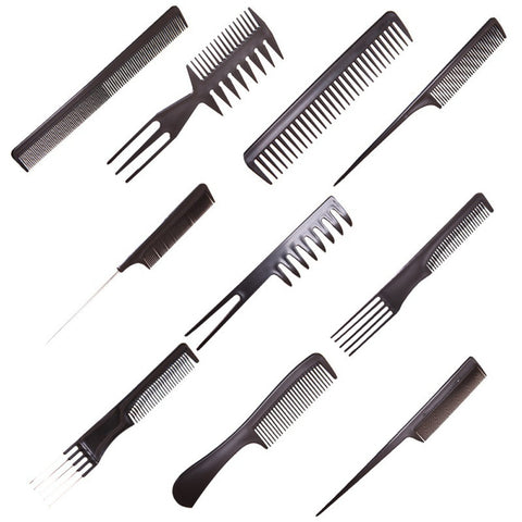 Professional Hair Combs Barber Comb Brushes Anti-static 10pcs