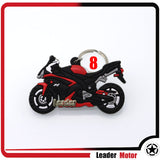 YAMAHA HONDA SUZUKI KAWASAKI HARLEY Z800 YZF-R6 Model Motorcycle Accessories Cool Rubber Keychain