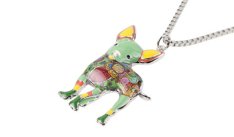 Metal Alloy Chihuahuas Dog Necklace Chain