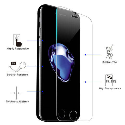 Tempered Glass Screen Protector Film For Apple iphone 7 6 6S Plus 5S SE 5C 4S